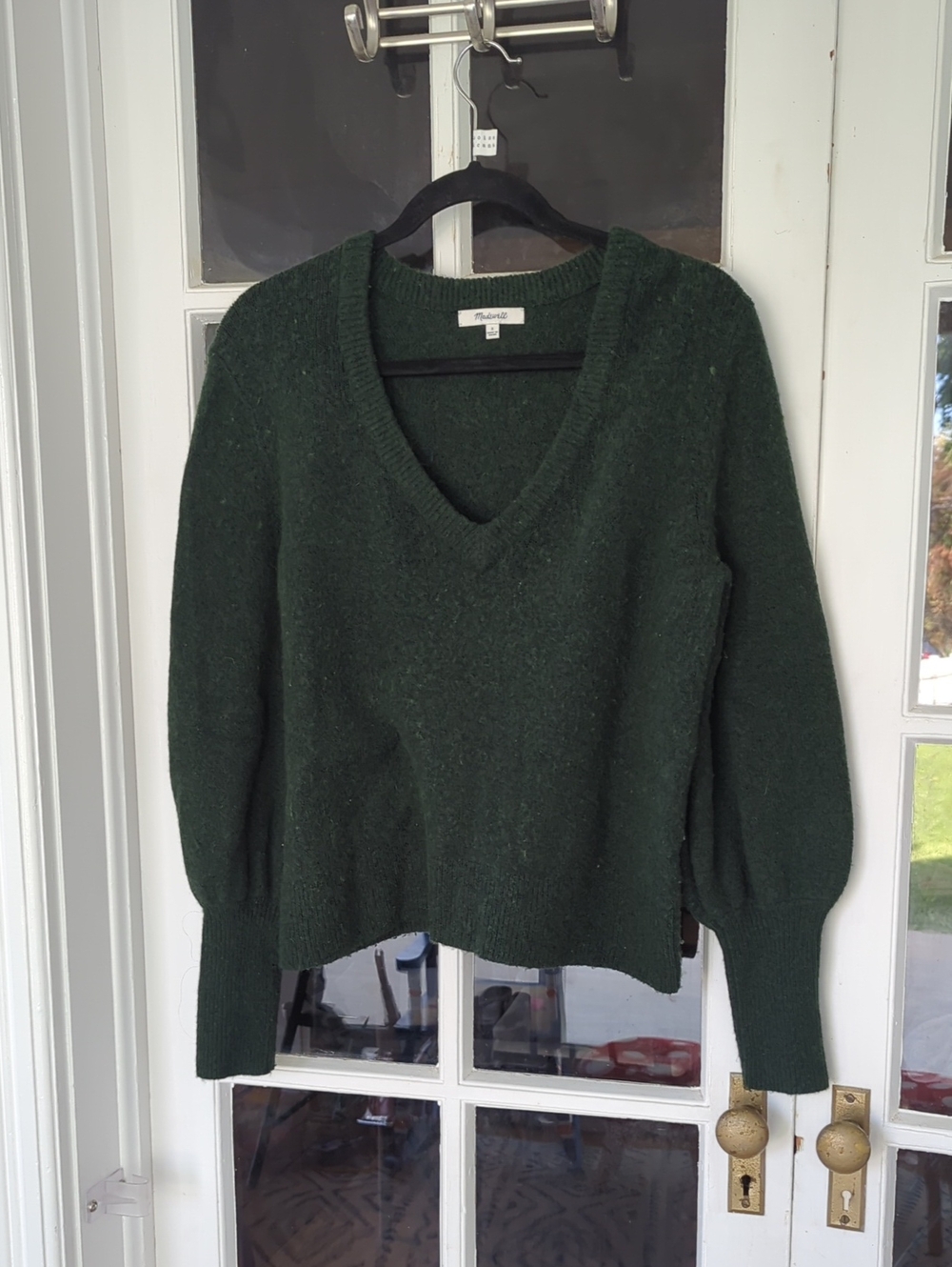 Madewell - Dark Green V-Neck Sweater